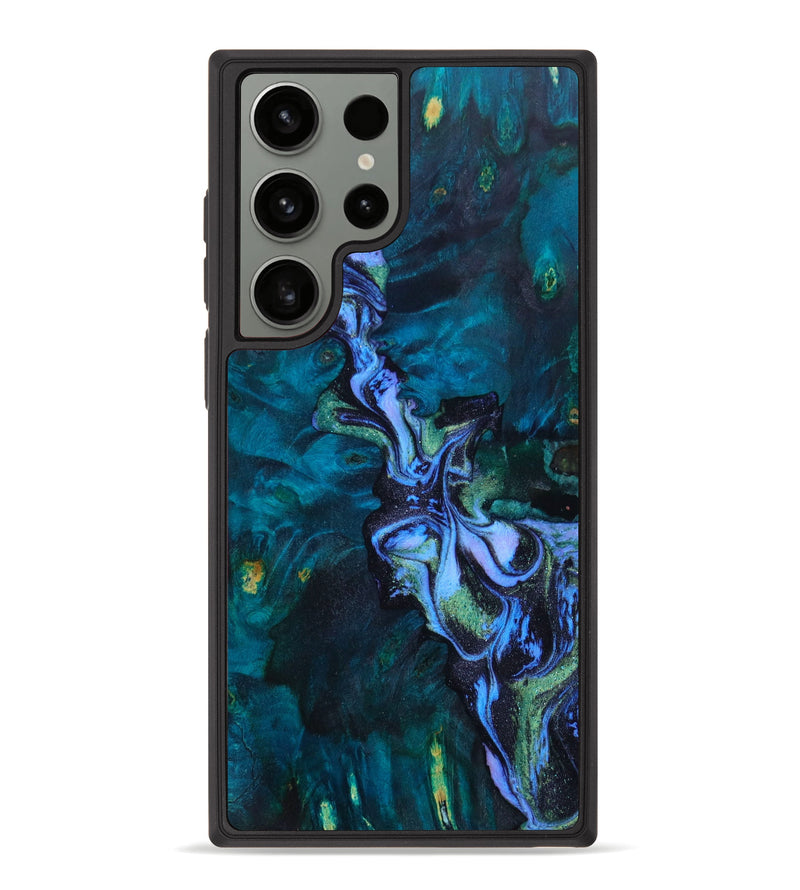 Galaxy S23 Ultra Wood+Resin Phone Case - Ariah (Blue, 623474)