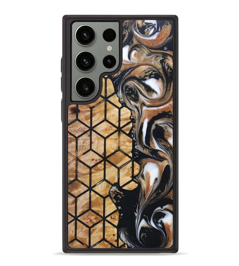 Galaxy S23 Ultra Wood+Resin Phone Case - Cheyenne (Pattern, 630006)