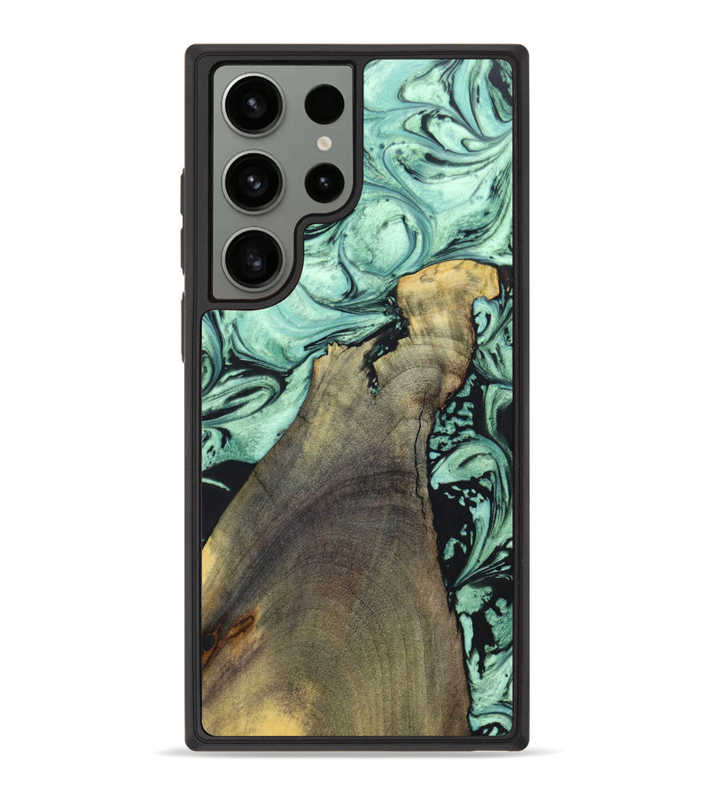 Galaxy S23 Ultra Wood+Resin Phone Case - Ryleigh (Green, 635776)
