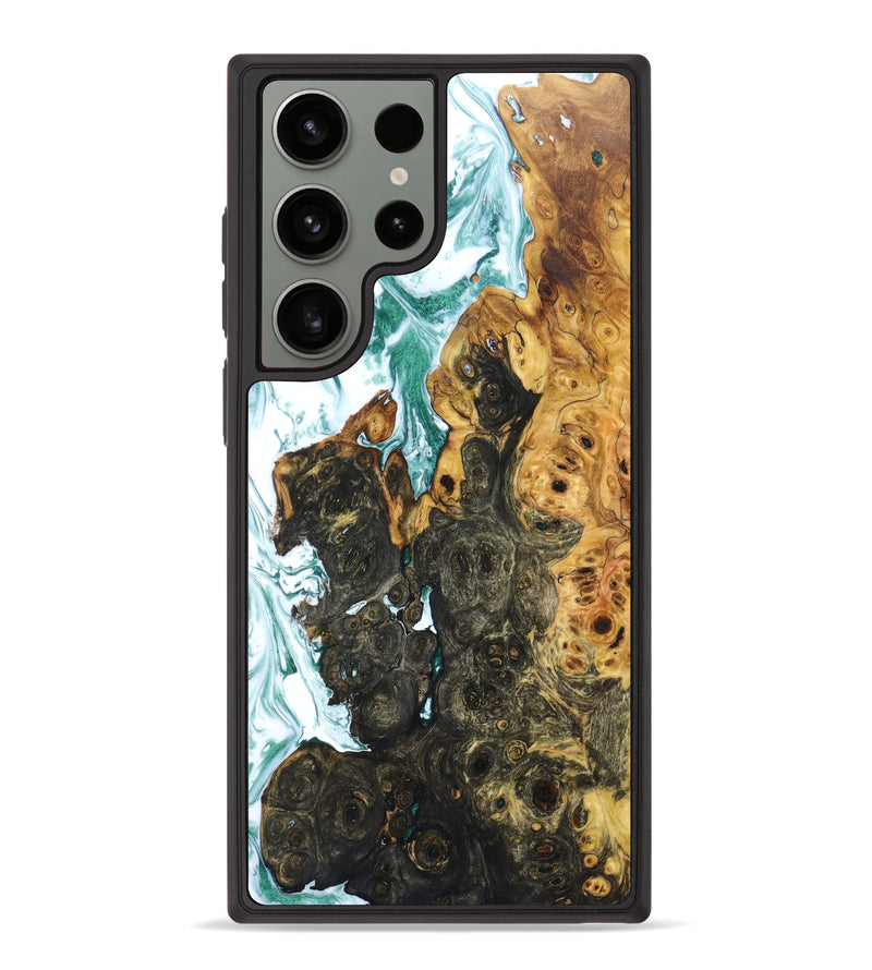 Galaxy S23 Ultra Wood+Resin Phone Case - Garrett (Green, 628582)