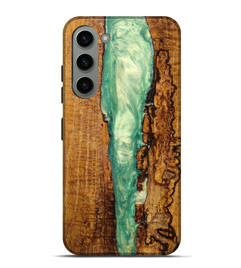 Galaxy S23 Plus Wood+Resin Live Edge Phone Case - Hayes (Green, 639679)