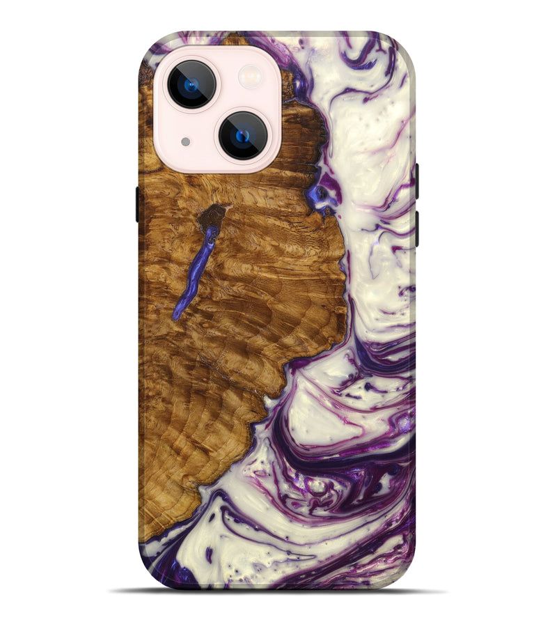 iPhone 14 Plus Wood+Resin Live Edge Phone Case - Reilly (Purple, 631244)