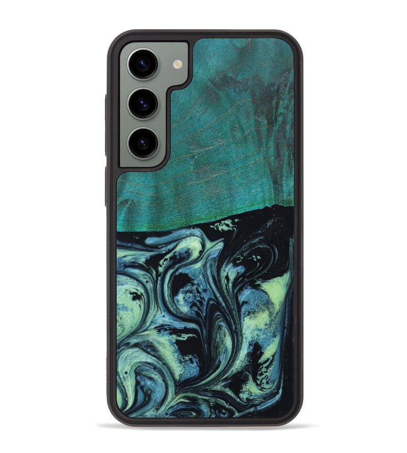 Galaxy S23 Plus Wood+Resin Phone Case - Calum (Green, 623278)