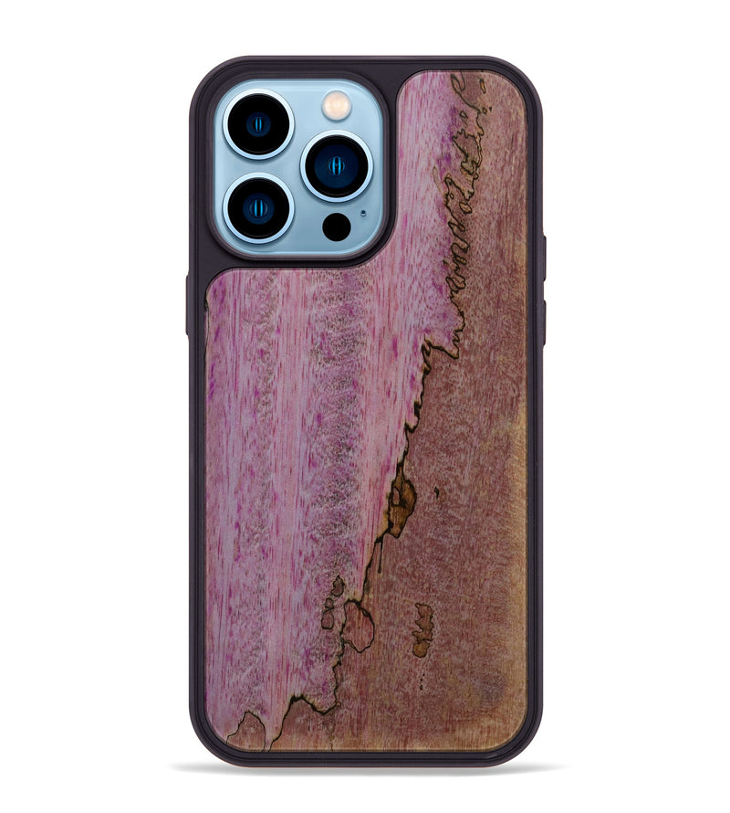 iPhone 14 Pro Max Wood+Resin Phone Case - Jo (Wood Burl, 643577)