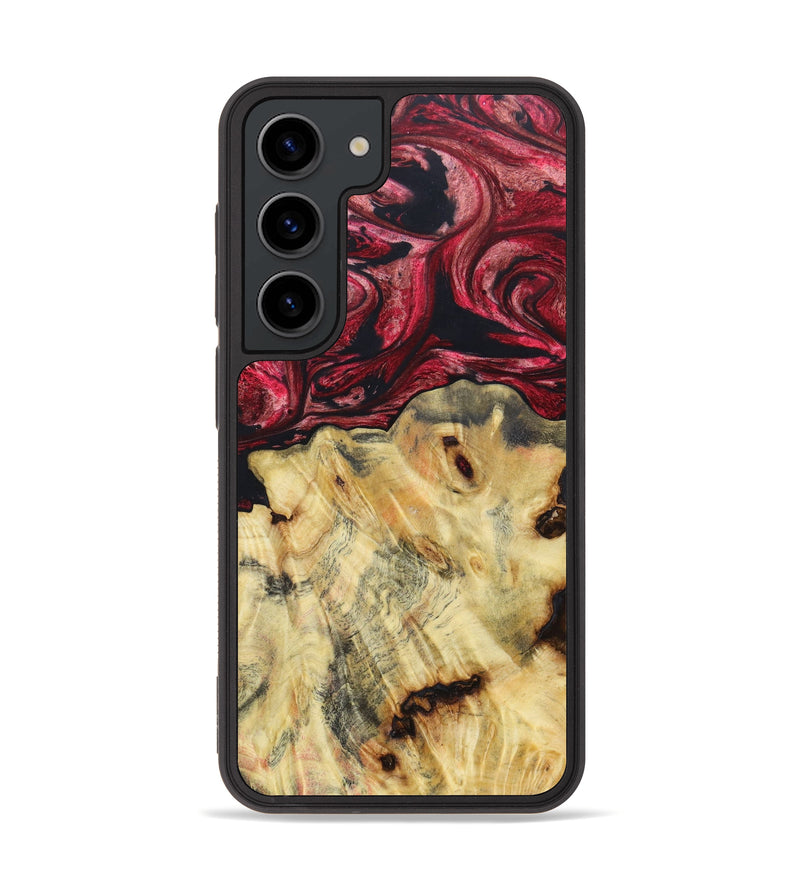 Galaxy S23 Wood+Resin Phone Case - Shawnee (Red, 629933)