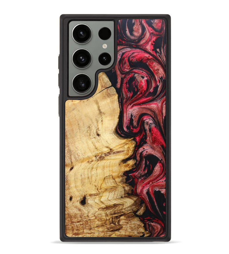 Galaxy S23 Ultra Wood+Resin Phone Case - Dakota (Red, 630498)