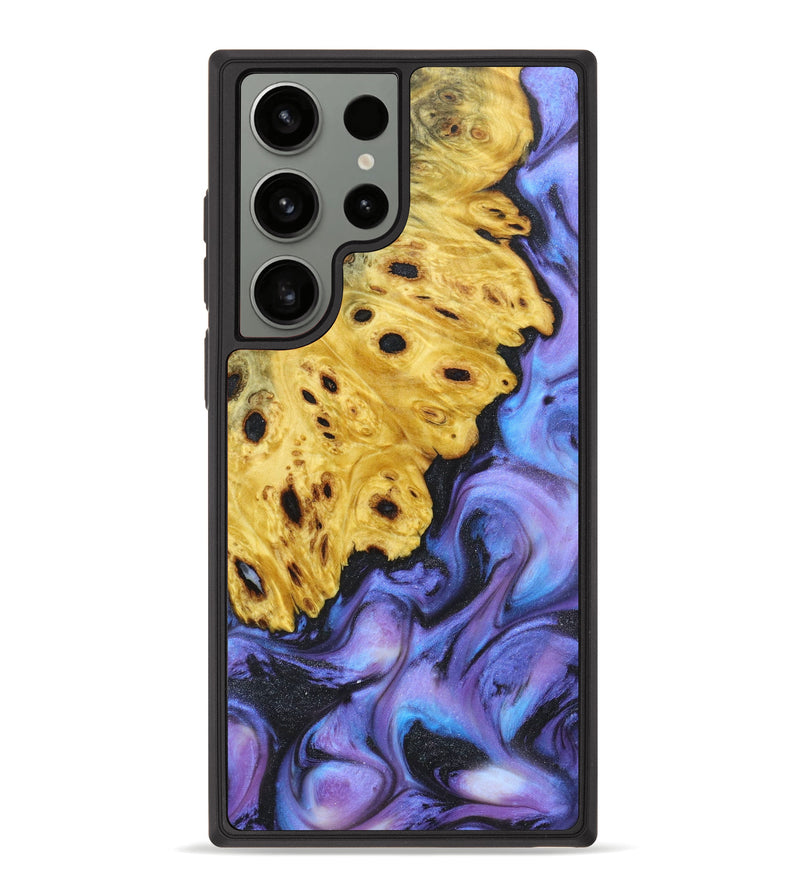 Galaxy S23 Ultra Wood+Resin Phone Case - Anaya (Purple, 638919)