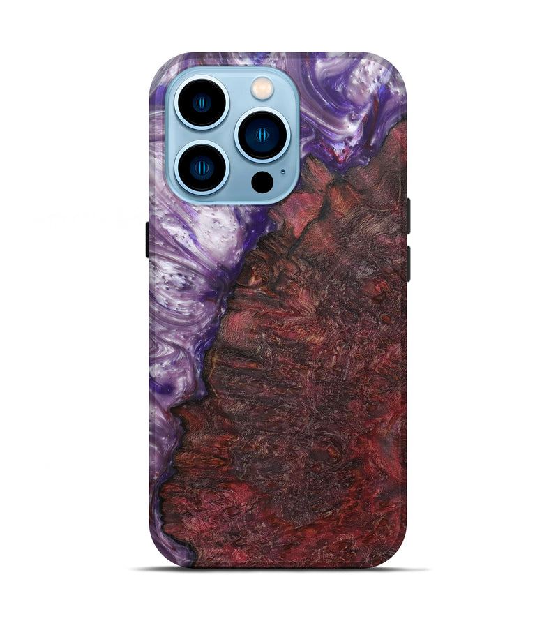 iPhone 14 Pro Wood+Resin Live Edge Phone Case - Renell (Purple, 596299)