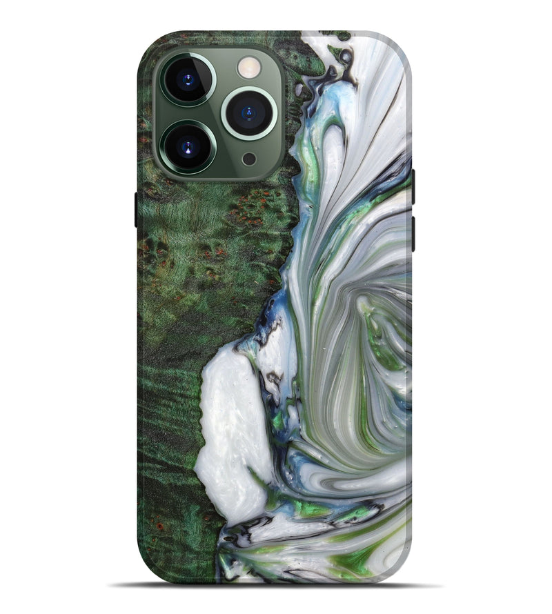 iPhone 13 Pro Max Wood+Resin Live Edge Phone Case - Alesia (Artist Pick, 626358)
