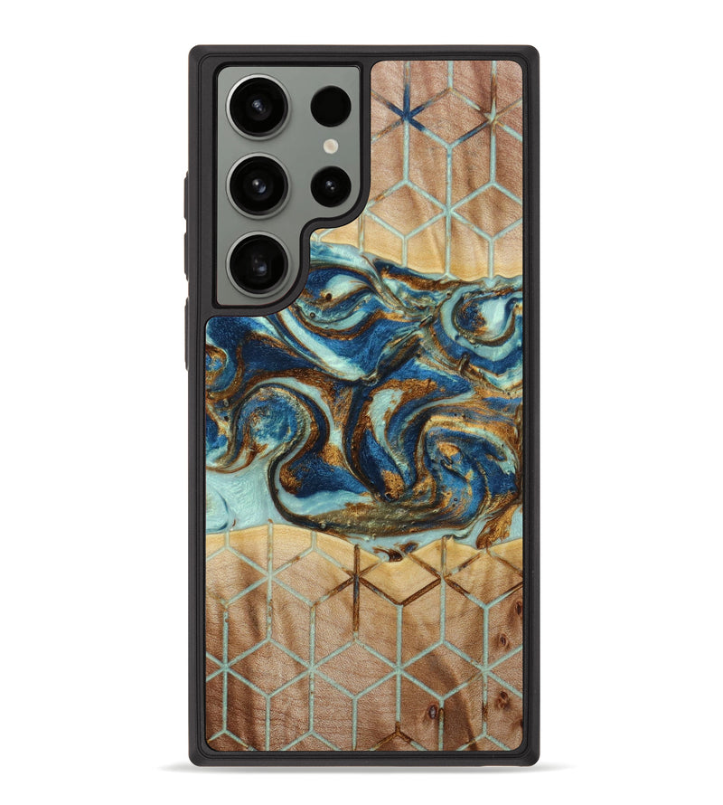 Galaxy S23 Ultra Wood+Resin Phone Case - Mabel (Pattern, 622325)