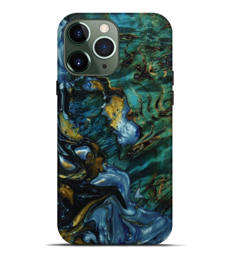 iPhone 13 Pro Max Wood+Resin Live Edge Phone Case - Ebony (Artist Pick, 643069)