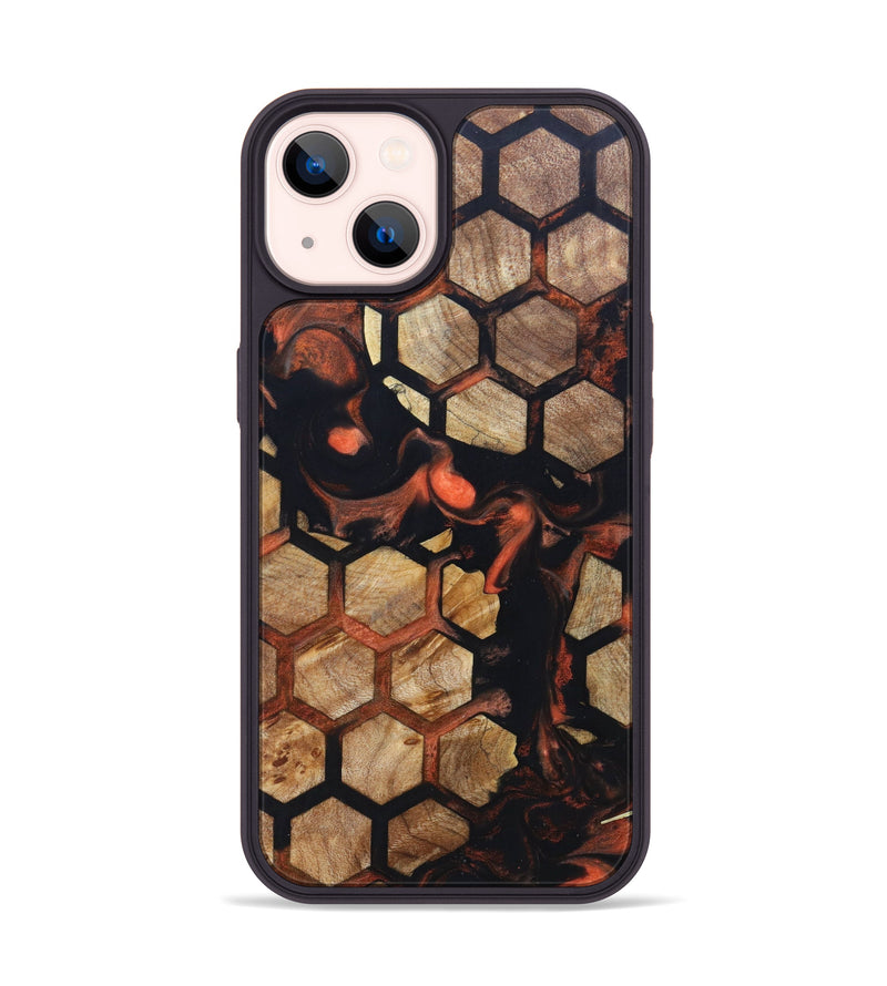 iPhone 14 Wood+Resin Phone Case - Joanie (Lava, 626054)