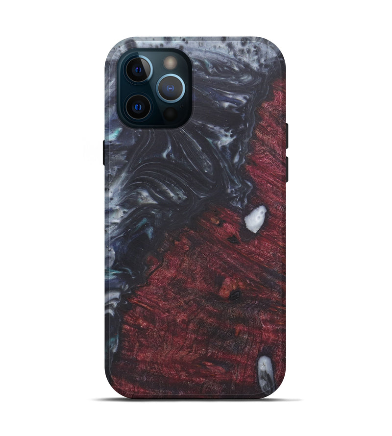 iPhone 12 Pro Wood+Resin Live Edge Phone Case - Elliott (Black & White, 577489)