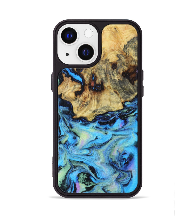 iPhone 13 Wood+Resin Phone Case - Joyce (Aurora, 617614)