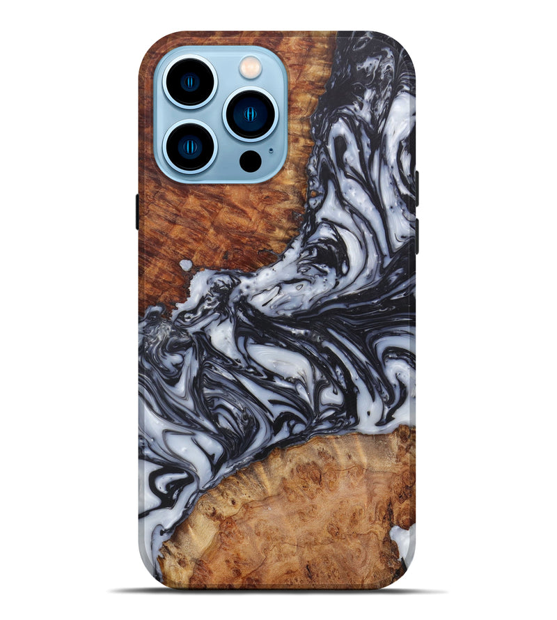 iPhone 14 Pro Max Wood+Resin Live Edge Phone Case - Tamika (Artist Pick, 623180)