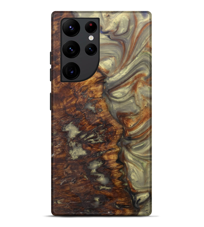 Galaxy S22 Ultra Wood+Resin Live Edge Phone Case - Blythe (Metallic, 594795)