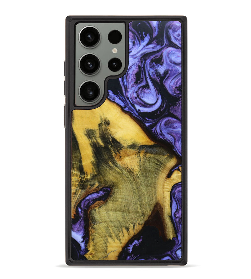 Galaxy S23 Ultra Wood+Resin Phone Case - Joyce (Purple, 640062)