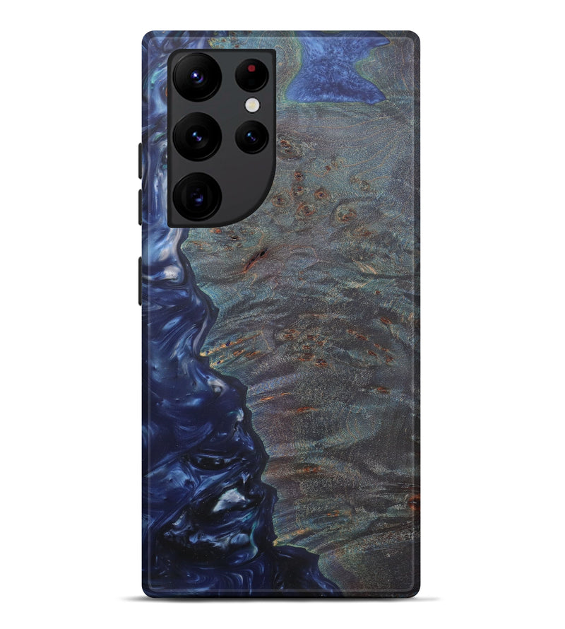 Galaxy S22 Ultra Wood+Resin Live Edge Phone Case - Amina (Dark Blue, 576783)