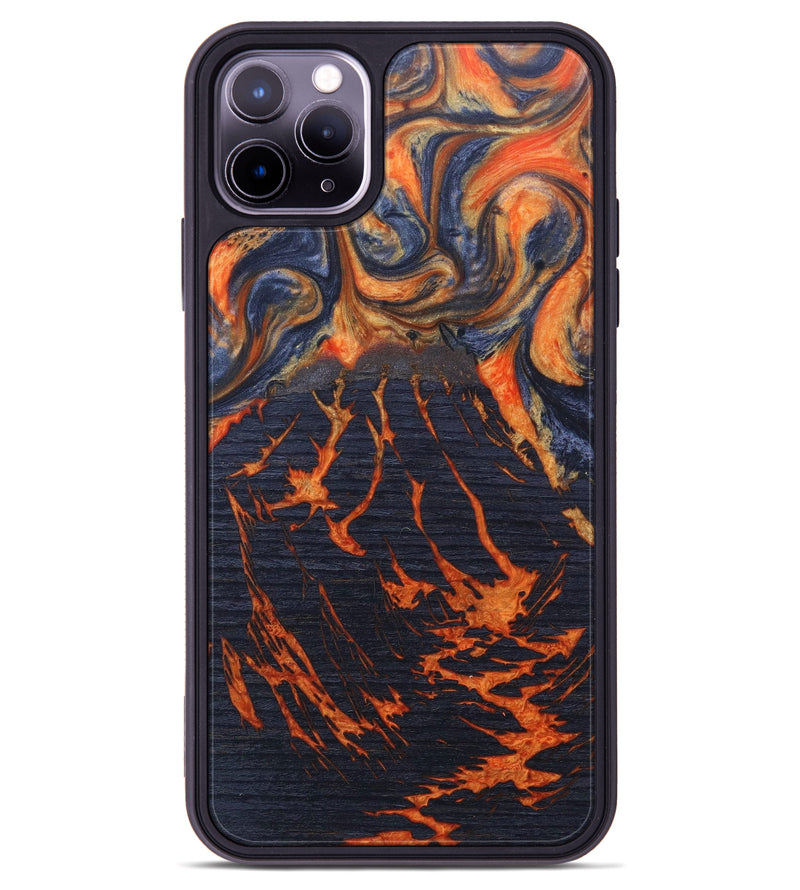 iPhone 11 Pro Max Wood+Resin Phone Case - Tamara (Lava, 627532)