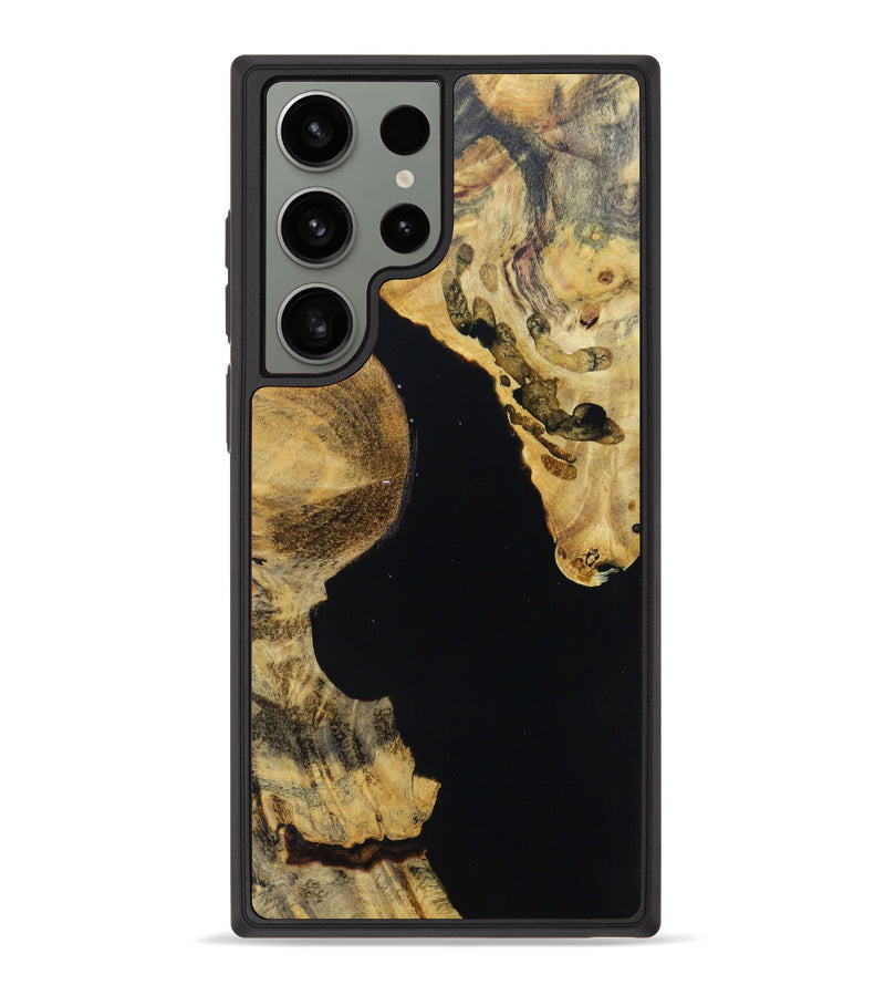 Galaxy S23 Ultra Wood+Resin Phone Case - Ariella (Black & White, 623310)