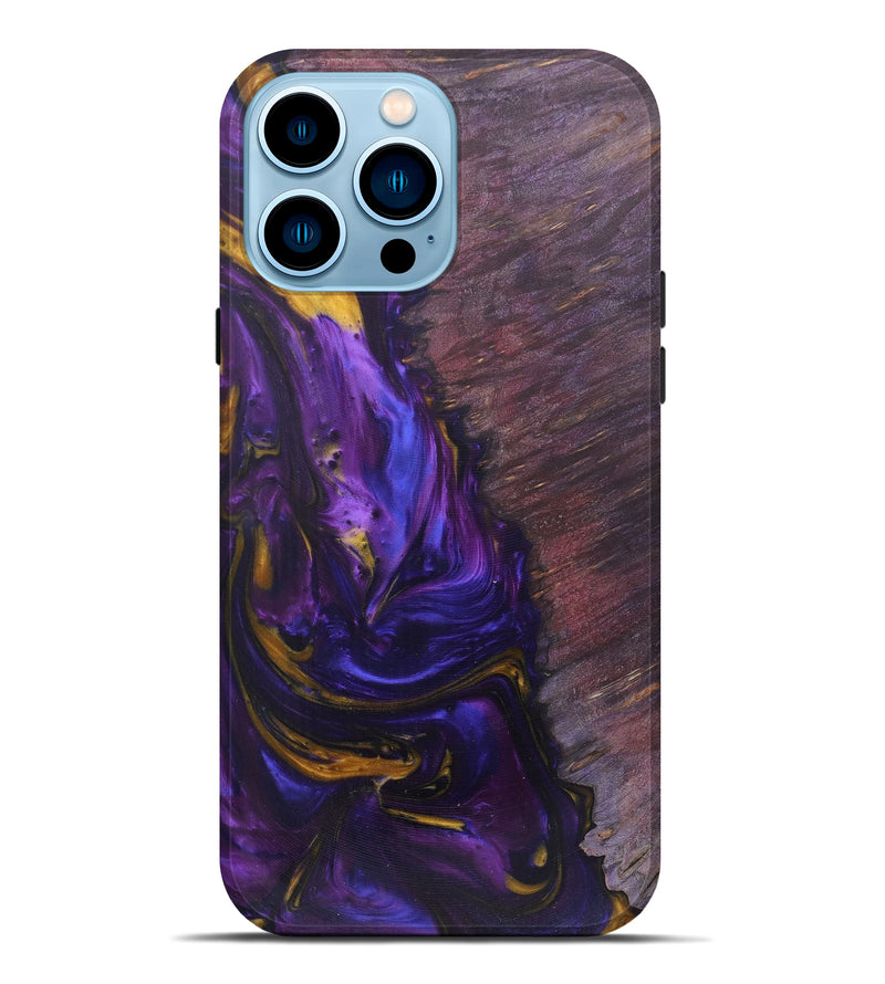 iPhone 14 Pro Max Wood+Resin Live Edge Phone Case - Joya (Purple, 590662)