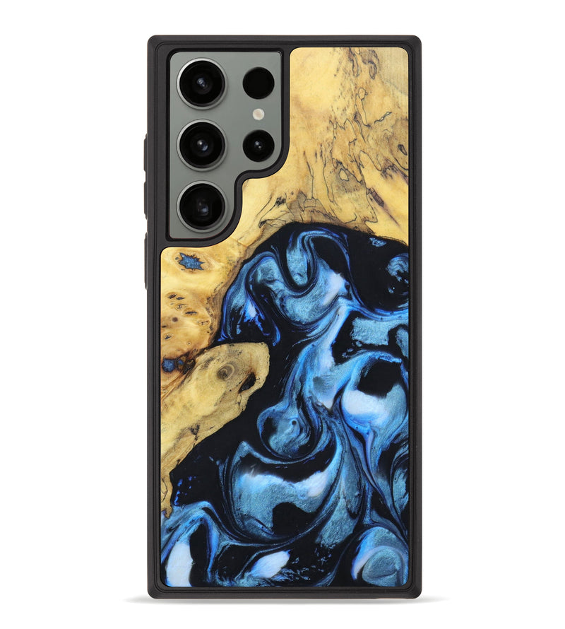 Galaxy S23 Ultra Wood+Resin Phone Case - Ardis (Blue, 631066)
