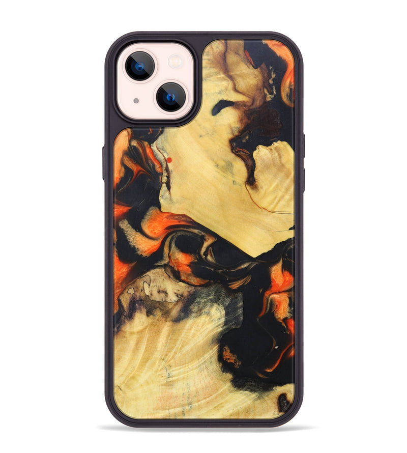 iPhone 14 Plus Wood+Resin Phone Case - Anabel (Lava, 625063)