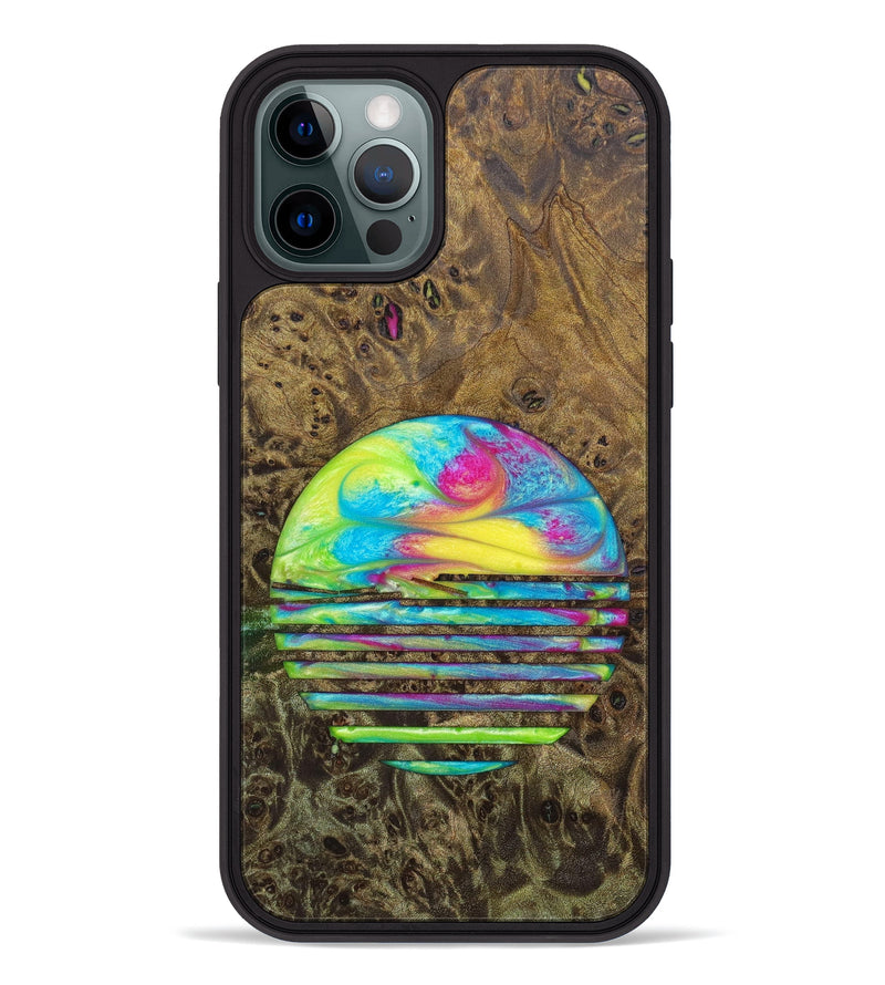iPhone 12 Pro Wood+Resin Phone Case - Sienna (Retro, 634695)