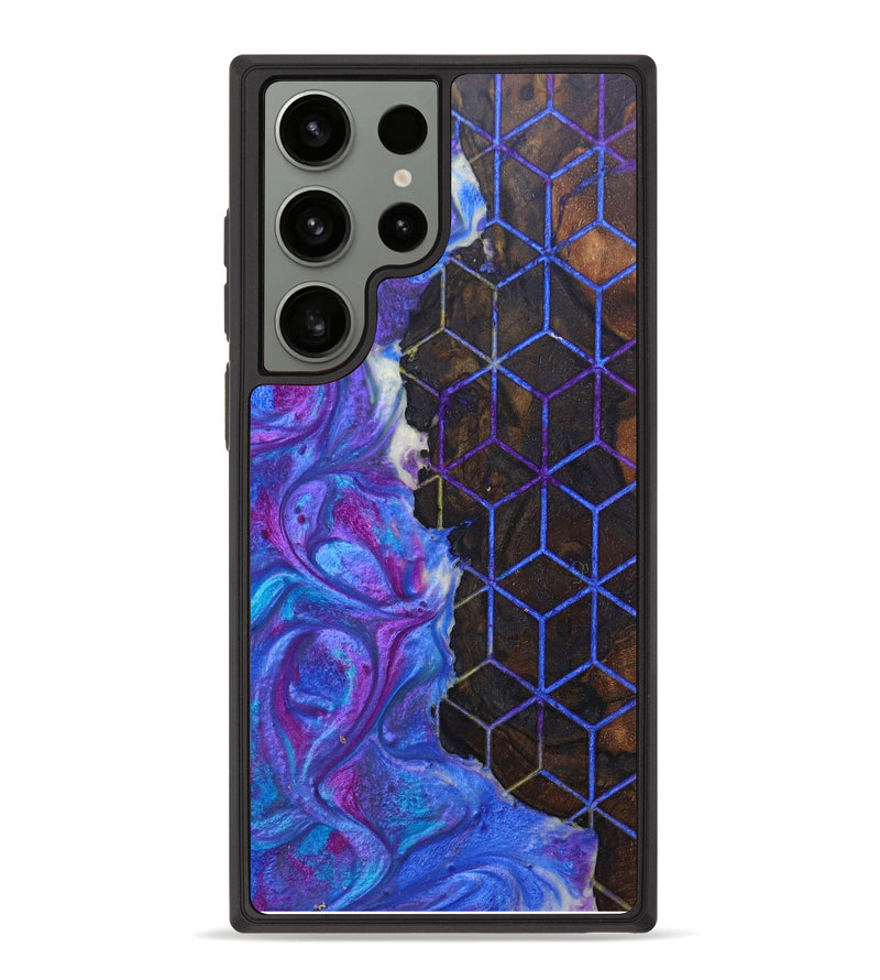 Galaxy S23 Ultra Wood+Resin Phone Case - Makayla (Pattern, 624631)