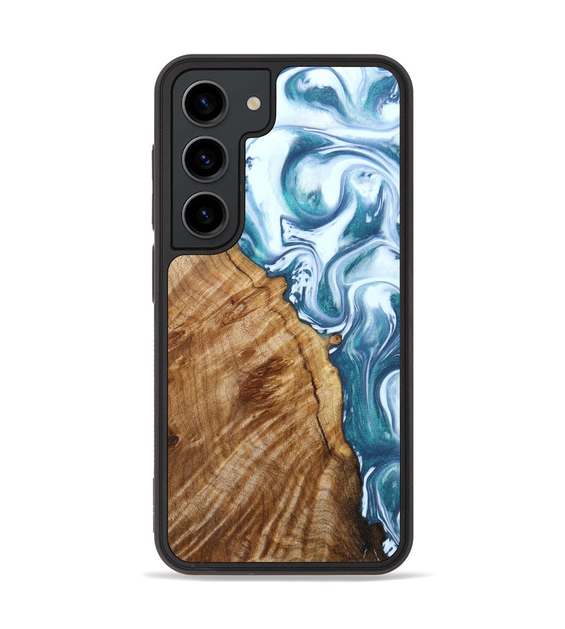 Galaxy S23 Wood+Resin Phone Case - Jasmyn (Blue, 626510)