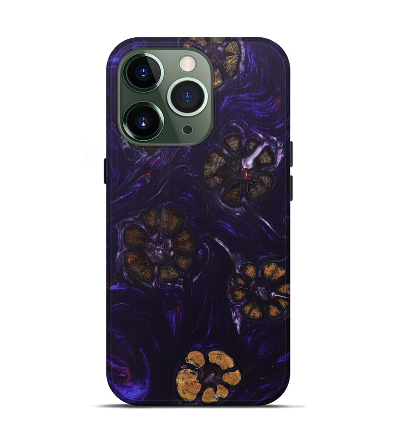 iPhone 13 Pro Wood+Resin Live Edge Phone Case - Sadie (Purple, 608570)