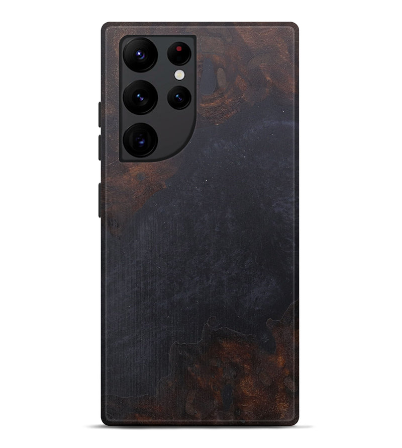 Galaxy S22 Ultra Wood+Resin Live Edge Phone Case - Betsey (Pure Black, 595486)