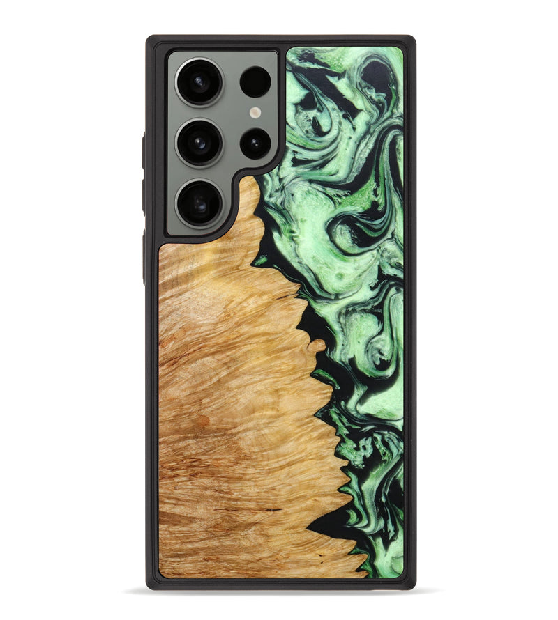 Galaxy S23 Ultra Wood+Resin Phone Case - Clifford (Green, 640880)