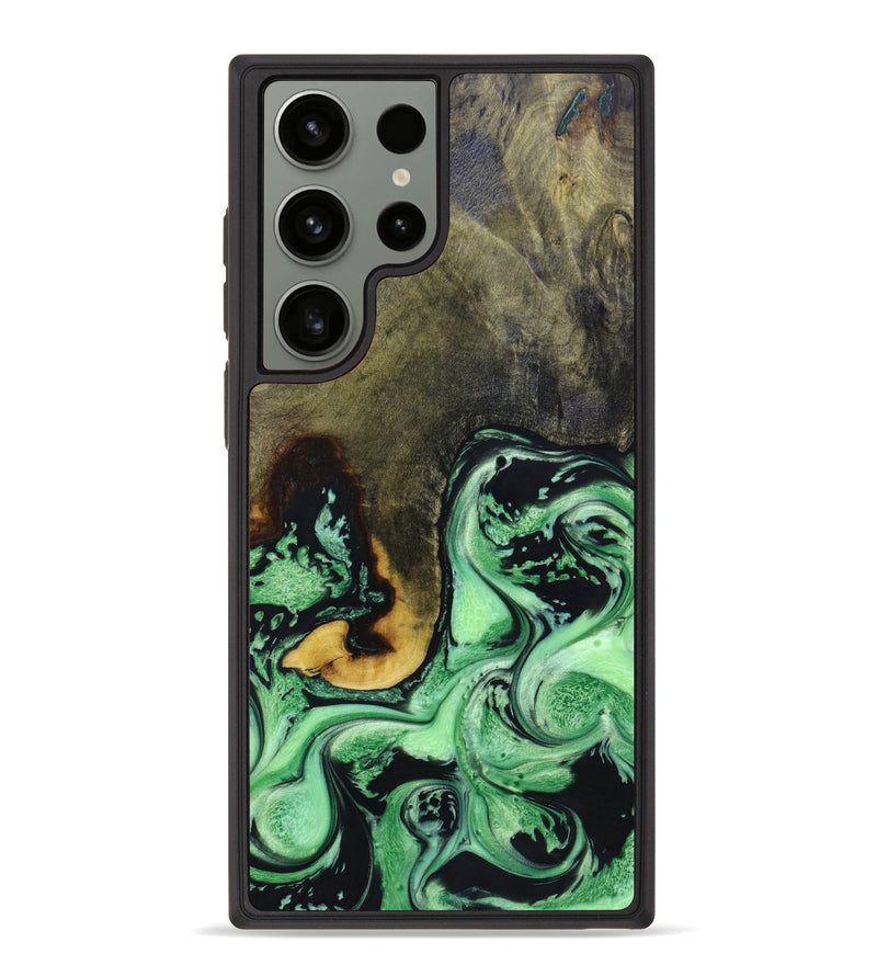 Galaxy S23 Ultra Wood+Resin Phone Case - Iva (Green, 640064)