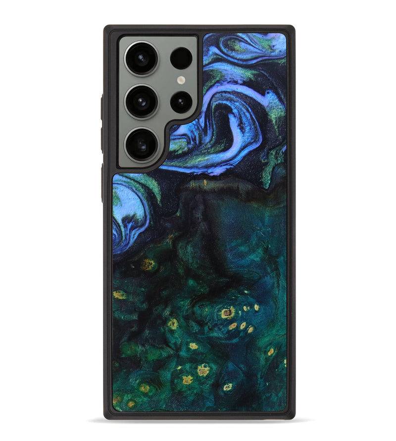 Galaxy S23 Ultra Wood+Resin Phone Case - Edmund (Blue, 623274)