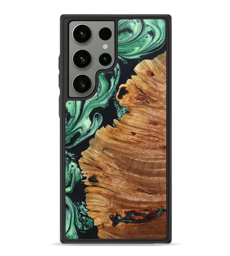 Galaxy S23 Ultra Wood+Resin Phone Case - Randolph (Green, 638045)