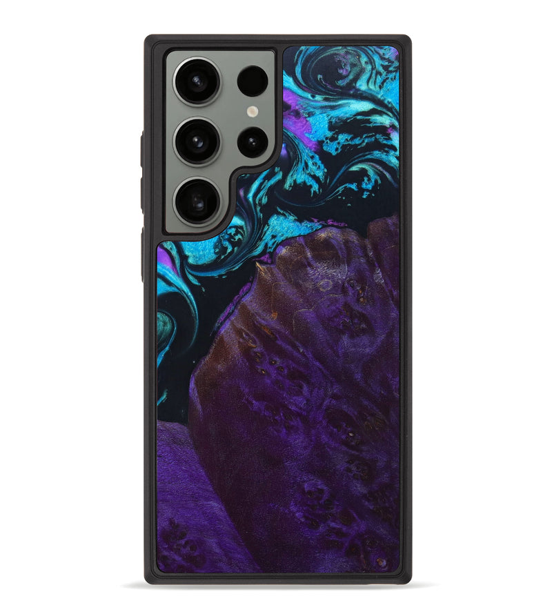 Galaxy S23 Ultra Wood+Resin Phone Case - Betty (Purple, 632873)