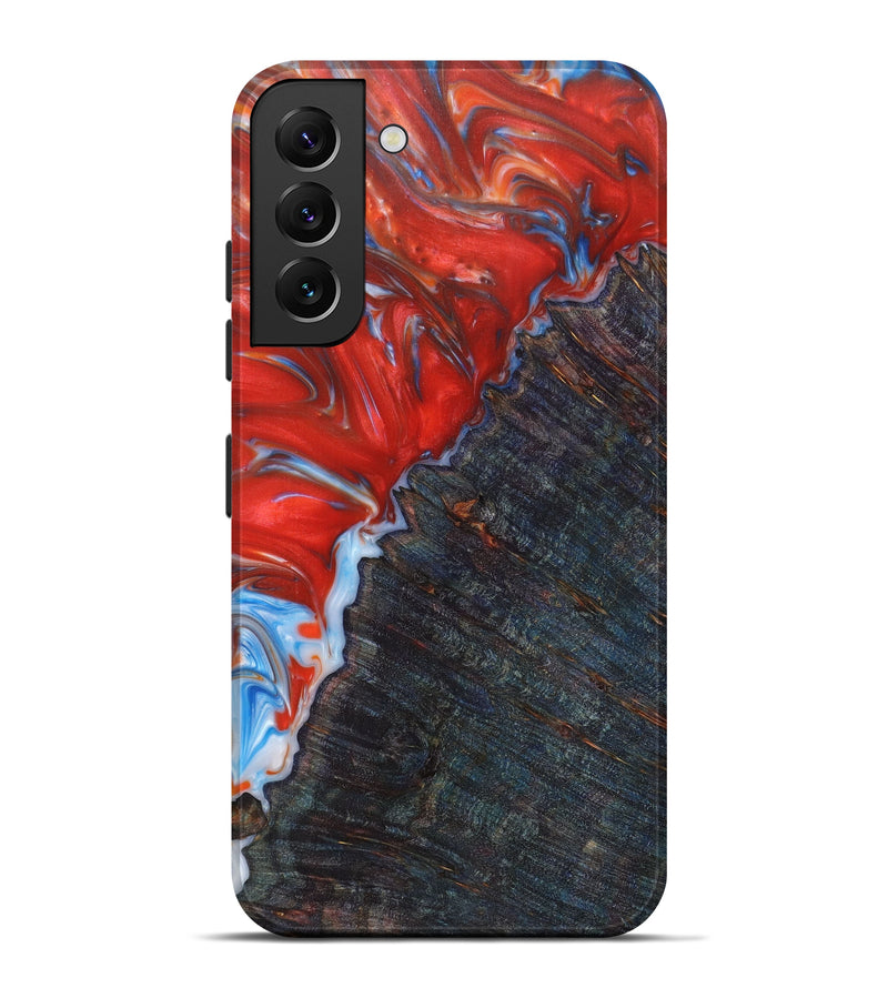 Galaxy S22 Plus Wood+Resin Live Edge Phone Case - Katlynn (Red, 621675)