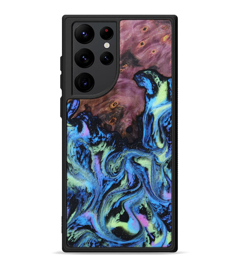 Galaxy S22 Ultra Wood+Resin Phone Case - Eddy (Aurora, 617723)