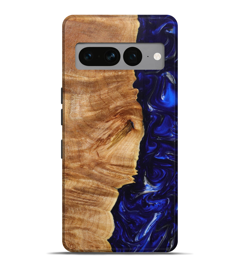 Pixel 7 Pro Wood+Resin Live Edge Phone Case - Janenna (Blue, 633179)
