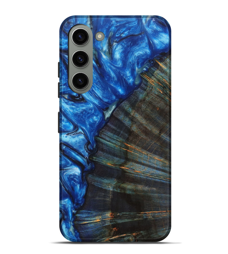 Galaxy S23 Plus Wood+Resin Live Edge Phone Case - Kay (Blue, 625508)