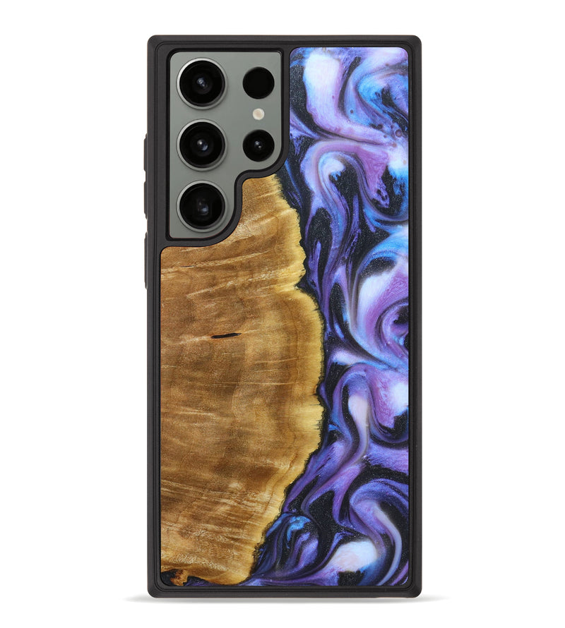 Galaxy S23 Ultra Wood+Resin Phone Case - Velma (Purple, 638908)
