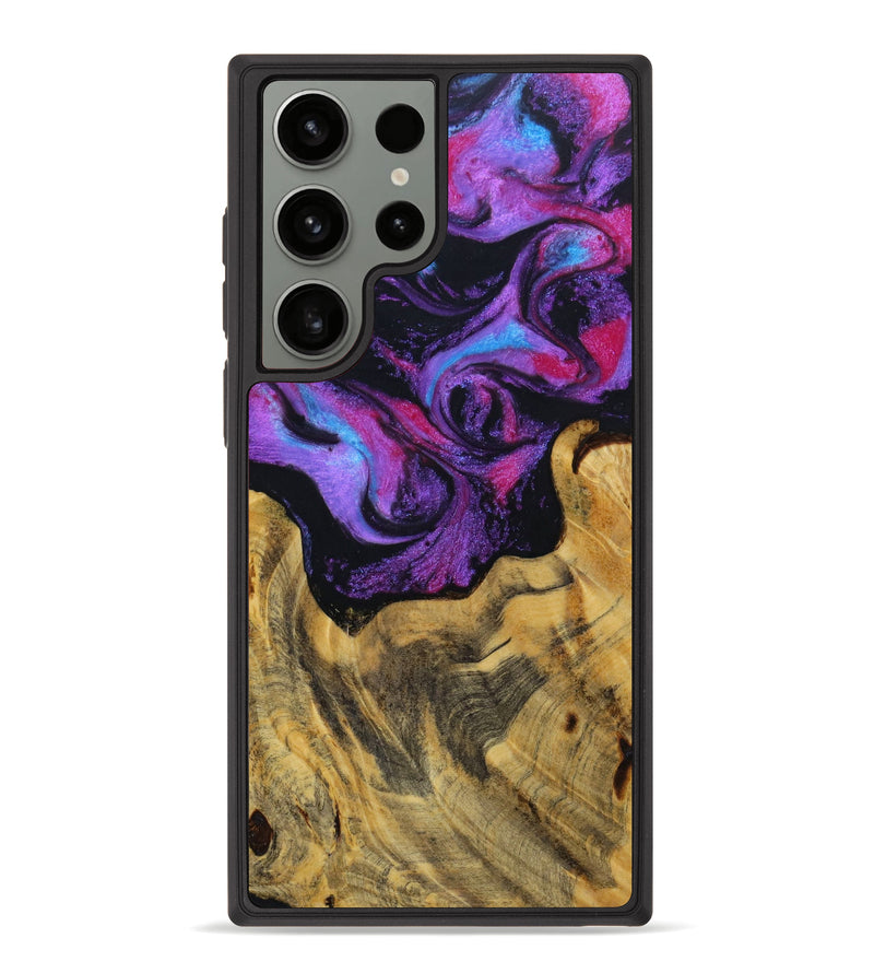 Galaxy S23 Ultra Wood+Resin Phone Case - Bethany (Purple, 621737)