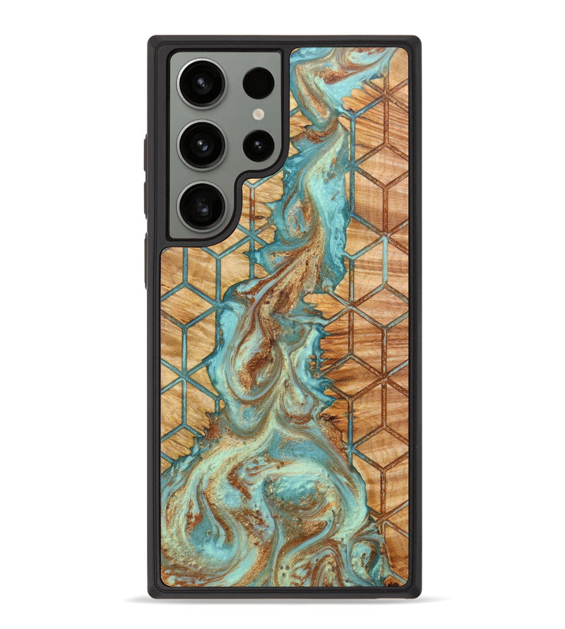 Galaxy S23 Ultra Wood+Resin Phone Case - Bethany (Pattern, 636813)
