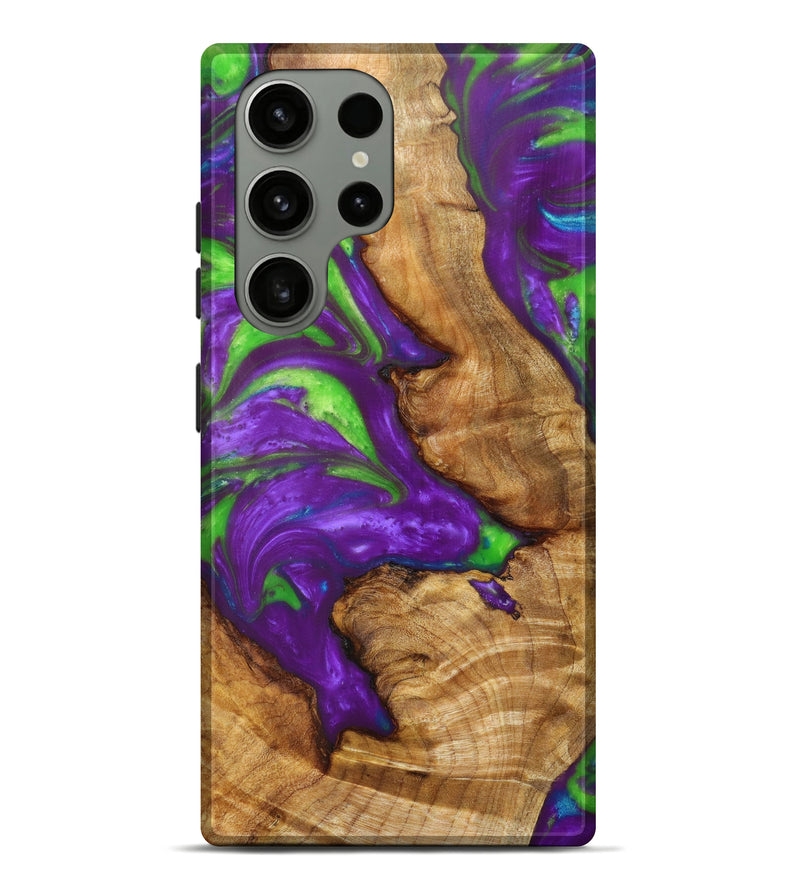 Galaxy S23 Ultra Wood+Resin Live Edge Phone Case - Scarlette (Purple, 623927)