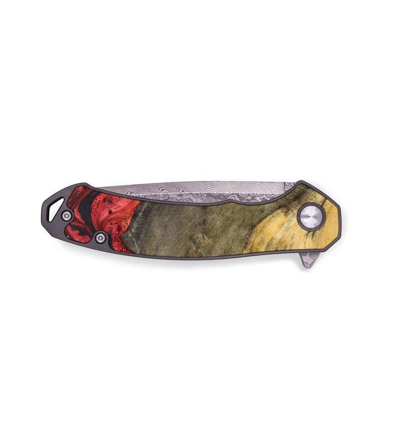 EDC Wood+Resin Pocket Knife - Stanley (Red, 640015)