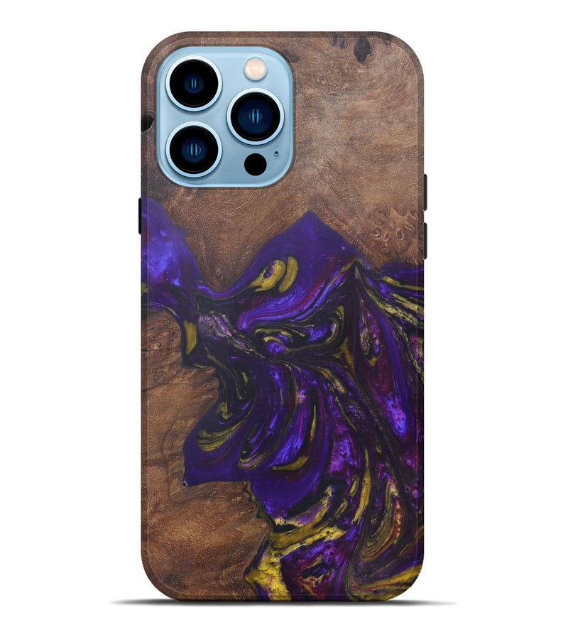 iPhone 14 Pro Max Wood+Resin Live Edge Phone Case - Symen (Artist Pick, 606758)
