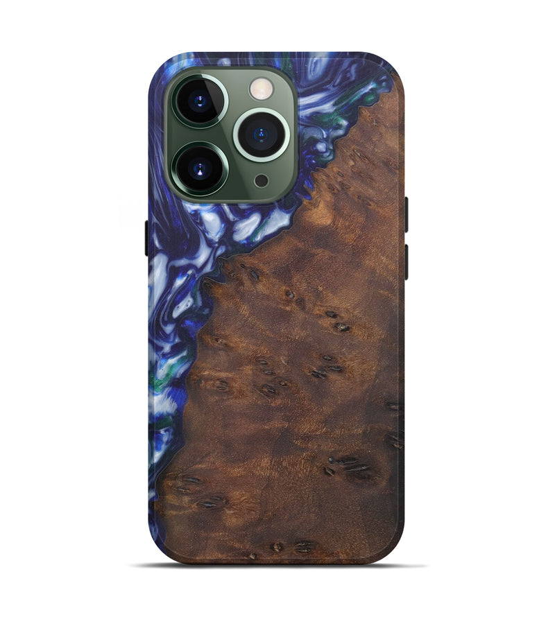 iPhone 13 Pro Wood+Resin Live Edge Phone Case - Allys (Dark Blue, 574873)