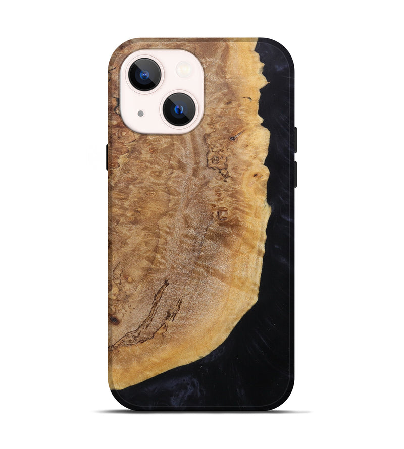 iPhone 13 Wood+Resin Live Edge Phone Case - Pershing (Pure Black, 613365)