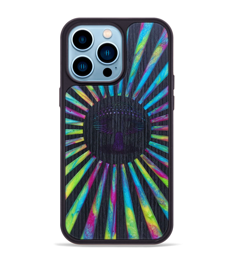 iPhone 14 Pro Max Wood+Resin Phone Case - Brooklyn (Retro, 634512)